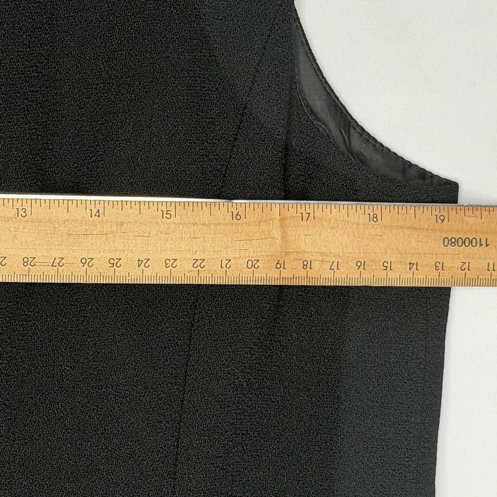 Lauren Ralph Lauren Black 100% Wool Sleeveless MIDI Sheath Dress Women's 14 USA - Picture 5 of 8